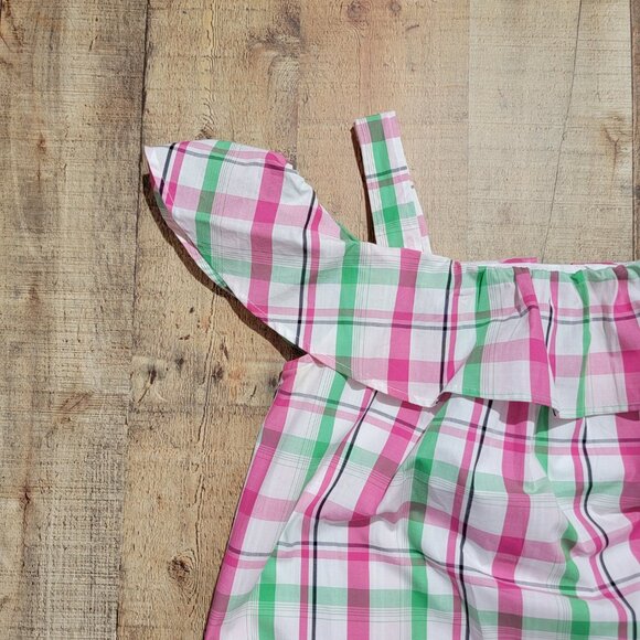 Pretty in Plaid: Crown & Ivy Off-Shoulder Dress - Picture 4 of 15